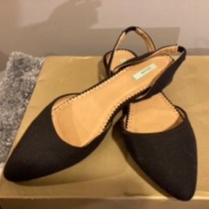 Black Kimchi Blue Slingback Flats